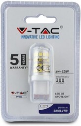 V-TAC LED G9 3W FREDDO-6400K