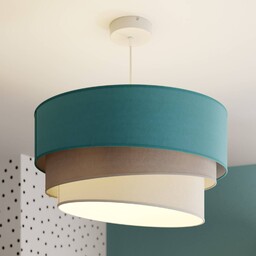 Lampa wisząca Pastell Trio Duolla, możliwość ściemniania, niebieski,