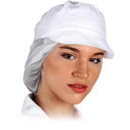 BERGO - Czapka kucharska z daszkiem, siateczka 100%