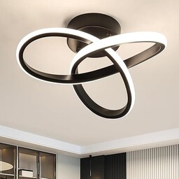 Comely Plafon LED Nowoczesny, 22W 2500LM Czarna Oprawa