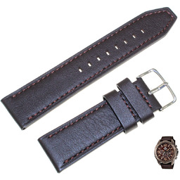 Skórzany pasek do zegarka Casio EFR-538L brązowy 23