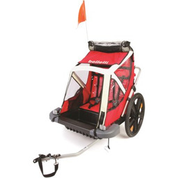 BELLELLI Przyczepka rowerowa B-Travel 32kg Pasy Czerwony