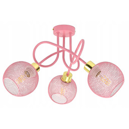 Lampa Żyrandol Różowa Do Pokoju Dziecka Dziewczynki Sufitowa