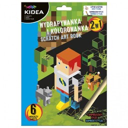 Wydrapywanka i kolorowanka 2w1 Pixele Game Kidea DF-WKAKA-92215