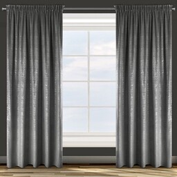 Design 91 Zasłona 140x270 Cypr grafitowa srebrna welurowa