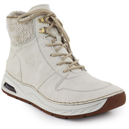 Botki damskie ocieplane trapery beżowe Rieker 44555-60