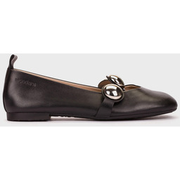 Hiszpańskie baleriny z ozdobą - WONDERS A-4704 CZARNE