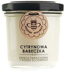 Miodowa Mydlarnia świeca z wosku sojowego cytrynowa babeczka