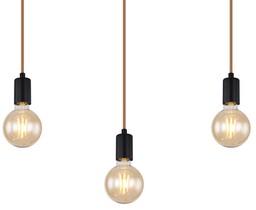 Globo Lampa wisząca Gregor 15539-3HB do salonu drewno