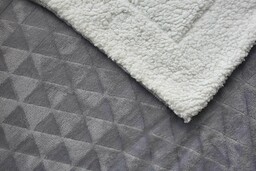 Jerry Fabrics Koc Sherpa 150x200 szary geometria