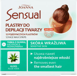 Joanna Sensual, plastry do depilacji twarzy z aloesem,
