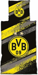 Borussia Dortmund BVB pościel graffiti, paski, jeden rozmiar