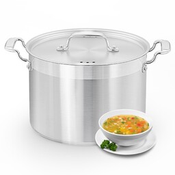 Garnek Stalowy Z Pokrywką 8L Indukcja Uchwyty Nutrichef