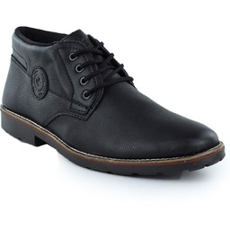 Skórzane botki trzewiki męskie czarne Rieker 15339-00