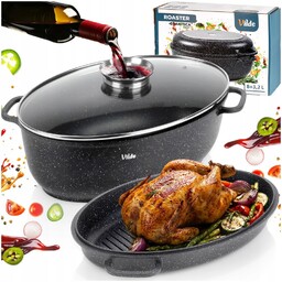 Brytfanna Granitowa brytfanka garnek patelnia 3w1 do pieczenia