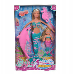 Lalka Steffi I Evi Syrenki Z Delfinem