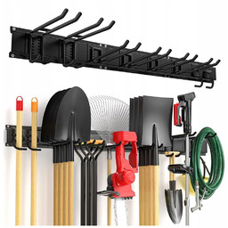 Haki garażowe z listwą 123 cm system haków