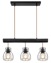 Globo Wisząca lampa industrialna Mina 15326-3NB do jadalni