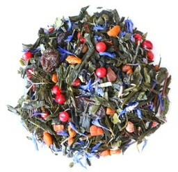 Najlepsza liściasta herbata zielona sypana JAGODOWE MARZENIE rodzynki