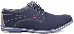 Męskie Półbuty Sznurowane Casual Haver 64A-4 Navy/D.Grey