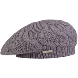Beret z Dzianiny Uni by Seeberger, liliowy, One