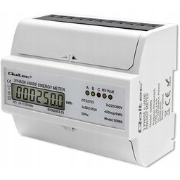 Trójfazowy dwukierunkowy elektroniczny licznik Qoltec 50989