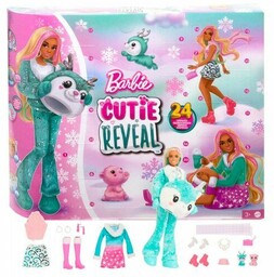 Mattel Kalendarz adwentowy z lalką Barbie Cutie Reveal