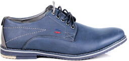 Męskie Półbuty Sznurowane Casual Haver 64A-9 Navy/D.Grey