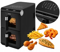 Frytkownica Frytownica Beztłuszczowa Dwukomorowa Noveen Af5050 2X5,5L Led