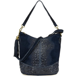 Listonoszka skórzana W13 granatowa