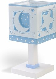 Dziecięca lampa stołowa Księżyc i gwiazdy Moonlight Blue