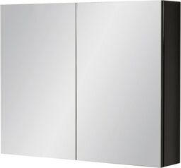 Szafka łazienkowa z lustrem czarna 80x65 cm FOKUS