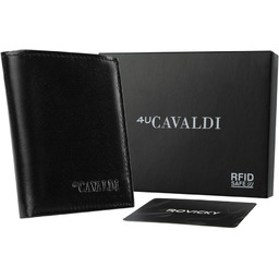 Portfel skórzany Cavaldi czarny 0800-BS-RFID BLACK