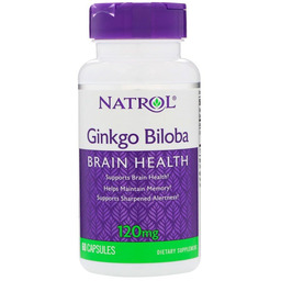 Natrol Ginkgo Biloba 120Mg Suplementy diety, 60 kaps.