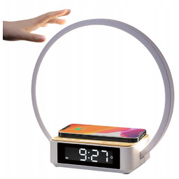 Lampka Nocna Do Sypialni Led Ładowarka Indukcyjna Budzik