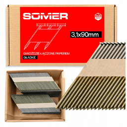 Gwoździe Do Gwoździarki Łączone Papierem 3,1X90MM 2000 Szt