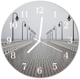 Zegar szklany okrągły Molo