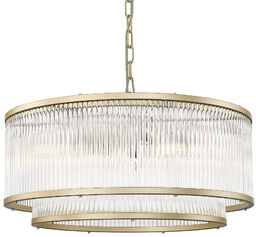Zumaline Glamour lampa wisząca Sergio okrągły zwis crystal