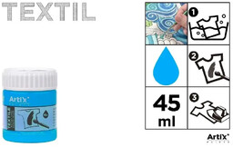 Farba do tkanin 45ml niebieski błękit (6szt) -