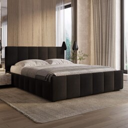 Łóżko tapicerowane SF1077P 160x200 Welur Czarny