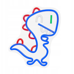 Neon Plexi Led Jurassic Baby Dino Niebieski FLNJ01