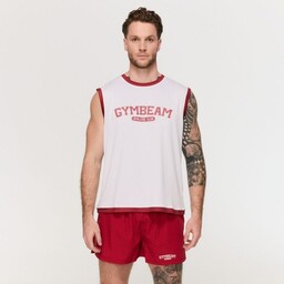 GymBeam Męski tank top Varsity White