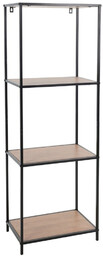 Regał metalowy czarny 46x30x130 cm