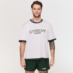 GymBeam T-shirt Varsity Oversized White