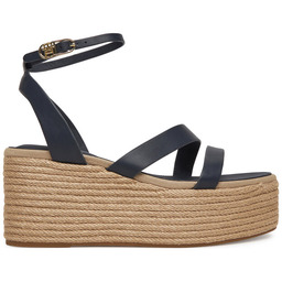 Espadryle Tommy Hilfiger Ankle Strap Leather Platform FW0FW08497