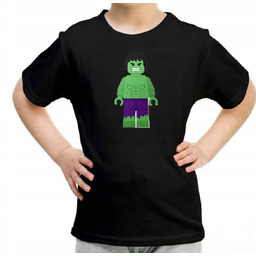 Czarna Koszulka Dziecięca T-shirt z Nadrukiem HULK AVENGERS