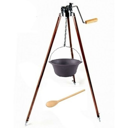 Kociołek Węgierski Żeliwny 8L Stojak Teleskopowy