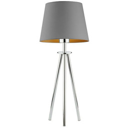 Lumes Lampka nocna trójnóg na chromowanym stelażu -