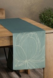 Eurofirany Obrus bieżnik 35x140 Blink 12 miętowy ciemny