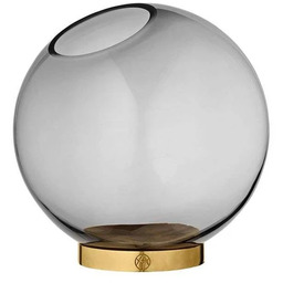 AYTM - Globe Wazon w/Stand Ø17xH17 Black/Gold